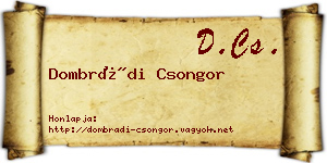 Dombrádi Csongor névjegykártya