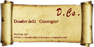Dombrádi Csongor névjegykártya
