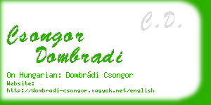 csongor dombradi business card