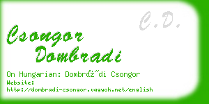 csongor dombradi business card